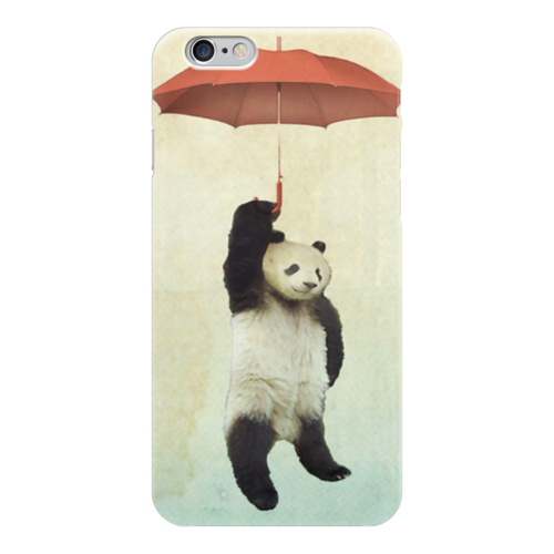 Заказать чехол для iPhone 6/6 Plus в Москве. Чехол для iPhone 6 глянцевый Панда с зонтом от Leichenwagen - готовые дизайны и нанесение принтов.