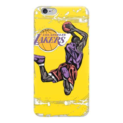Заказать чехол для iPhone 6/6 Plus в Москве. Чехол для iPhone 6 глянцевый Los Angeles Lakers  от Сергей Дульнев - готовые дизайны и нанесение принтов.