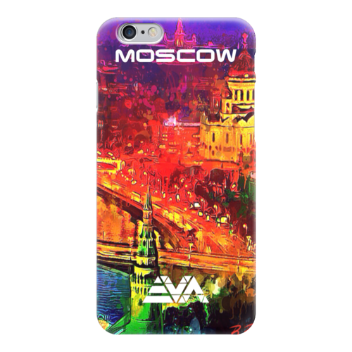 Заказать чехол для iPhone 6/6 Plus в Москве. Чехол для iPhone 6 глянцевый Moscow Love от byEVA.ru - готовые дизайны и нанесение принтов.