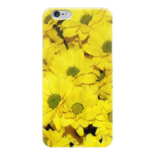 Заказать чехол для iPhone 6/6 Plus в Москве. Чехол для iPhone 6 глянцевый Жёлтые хризантемы от Aleksa - готовые дизайны и нанесение принтов.