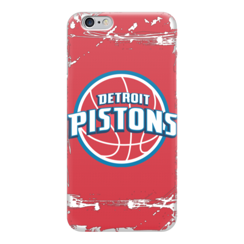 Заказать чехол для iPhone 6/6 Plus в Москве. Чехол для iPhone 6 глянцевый Detroit Pistons от Сергей Дульнев - готовые дизайны и нанесение принтов.