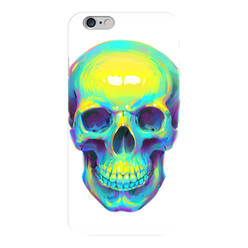 Заказать чехол для iPhone 6/6 Plus в Москве. Чехол для iPhone 6 глянцевый Colorfull skull от scoopysmith - готовые дизайны и нанесение принтов.