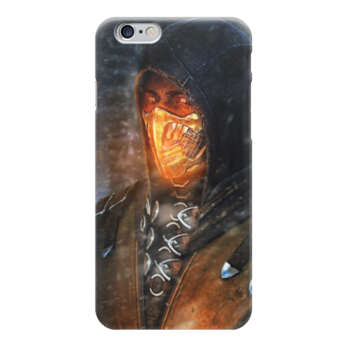 Заказать чехол для iPhone 6/6 Plus в Москве. Чехол для iPhone 6 глянцевый Mortal Kombat (Scorpion) от Артур Газаров - готовые дизайны и нанесение принтов.