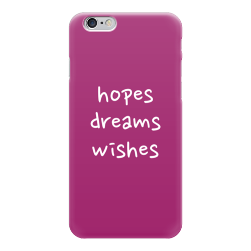 Заказать чехол для iPhone 6/6 Plus в Москве. Чехол для iPhone 6 глянцевый Hopes, dreams, wishes от AstArt - готовые дизайны и нанесение принтов.