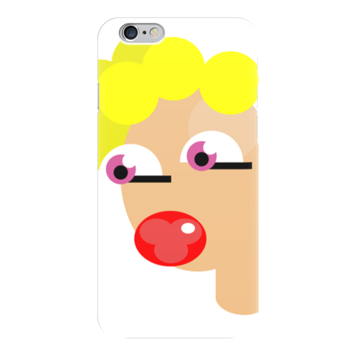 Заказать чехол для iPhone 6/6 Plus в Москве. Чехол для iPhone 6 глянцевый Блондинка от Tatutati - готовые дизайны и нанесение принтов.