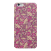 Заказать чехол для iPhone 6/6 Plus в Москве. Чехол для iPhone 6 глянцевый Розовый дудл узор от Antaya - готовые дизайны и нанесение принтов.