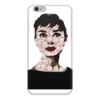 Заказать чехол для iPhone 6/6 Plus в Москве. Чехол для iPhone 6 глянцевый Audrey Hepburn от avagardner - готовые дизайны и нанесение принтов.