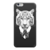 Заказать чехол для iPhone 6/6 Plus в Москве. Чехол для iPhone 6 глянцевый Черно-белый Тигр от spbsayka - готовые дизайны и нанесение принтов.