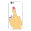 Заказать чехол для iPhone 6/6 Plus в Москве. Чехол для iPhone 6 глянцевый Палец с маникюром от nikagyjf@gmail.com - готовые дизайны и нанесение принтов.
