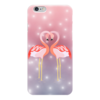 Заказать чехол для iPhone 6/6 Plus в Москве. Чехол для iPhone 6 глянцевый Влюбленные фламинго от Ordwen - готовые дизайны и нанесение принтов.