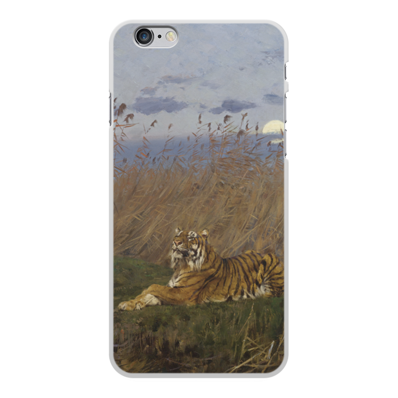 Printio Чехол для iPhone 6 Plus, объёмная печать Тигр среди камышей в лунном свете (вастаж геза) printio пазл 43 5×31 4 см 408 элементов тигр среди камышей в лунном свете вастаж геза