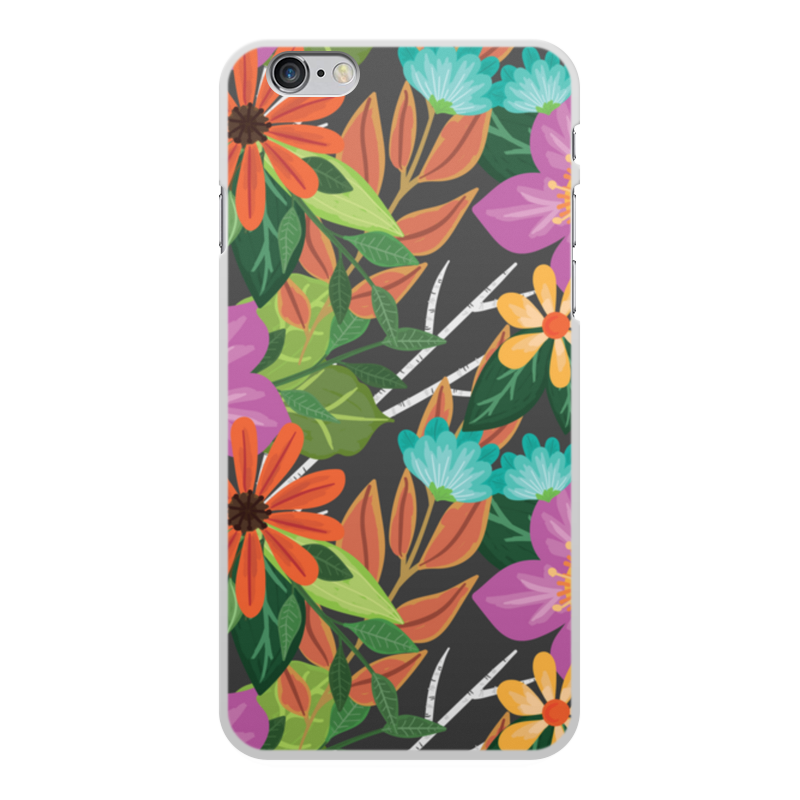 Printio Чехол для iPhone 6 Plus, объёмная печать Flowers