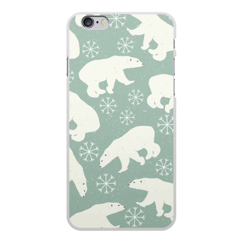 Printio Чехол для iPhone 6 Plus, объёмная печать Белый медведь