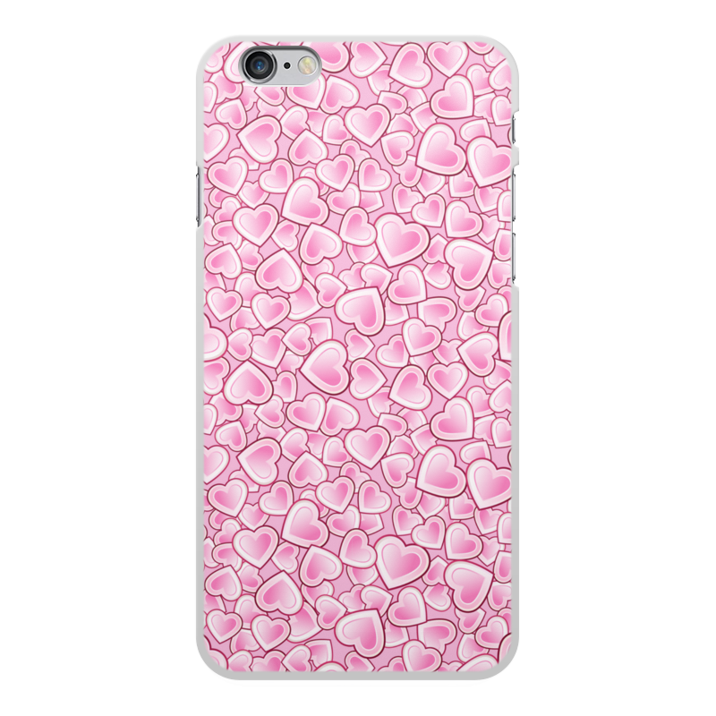 Printio Чехол для iPhone 6 Plus, объёмная печать Сияющие розовые сердца силиконовый чехол на huawei nova 2 plus розовые горы для хуавей нова 2 плюс