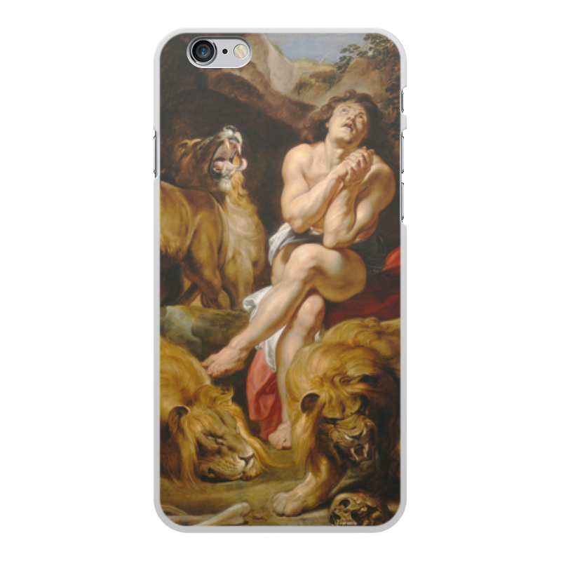 Printio Чехол для iPhone 6 Plus, объёмная печать Даниил в яме со львами (картина рубенса)