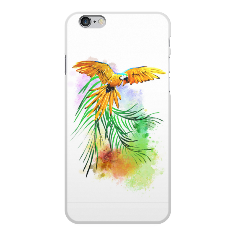 Printio Чехол для iPhone 6 Plus, объёмная печать Попугай на ветке.