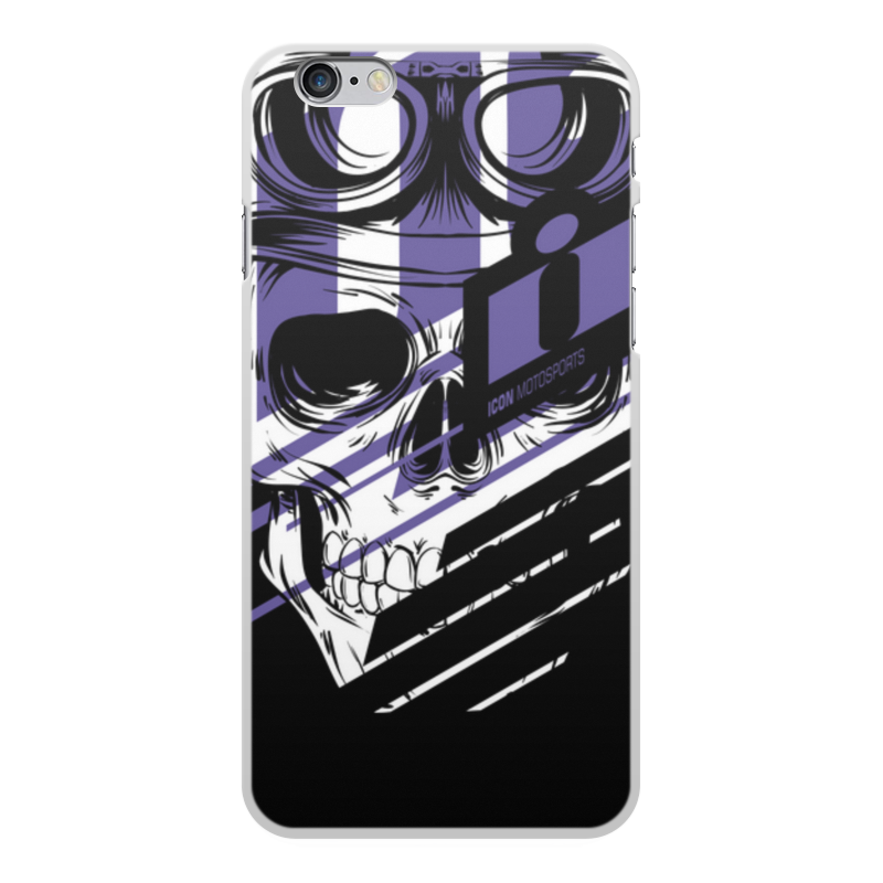 Printio Чехол для iPhone 6 Plus, объёмная печать Череп icon фиолетовый
