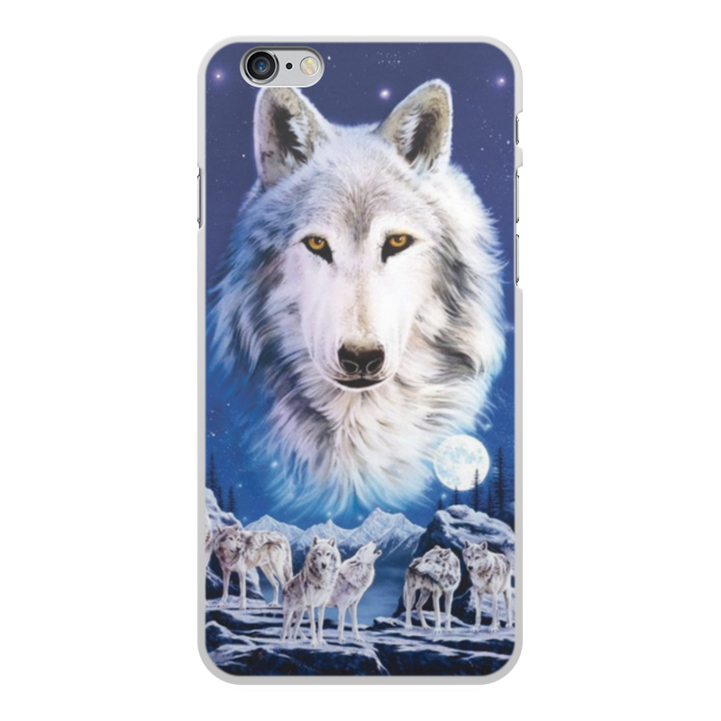 Printio Чехол для iPhone 6 Plus, объёмная печать Белый волк
