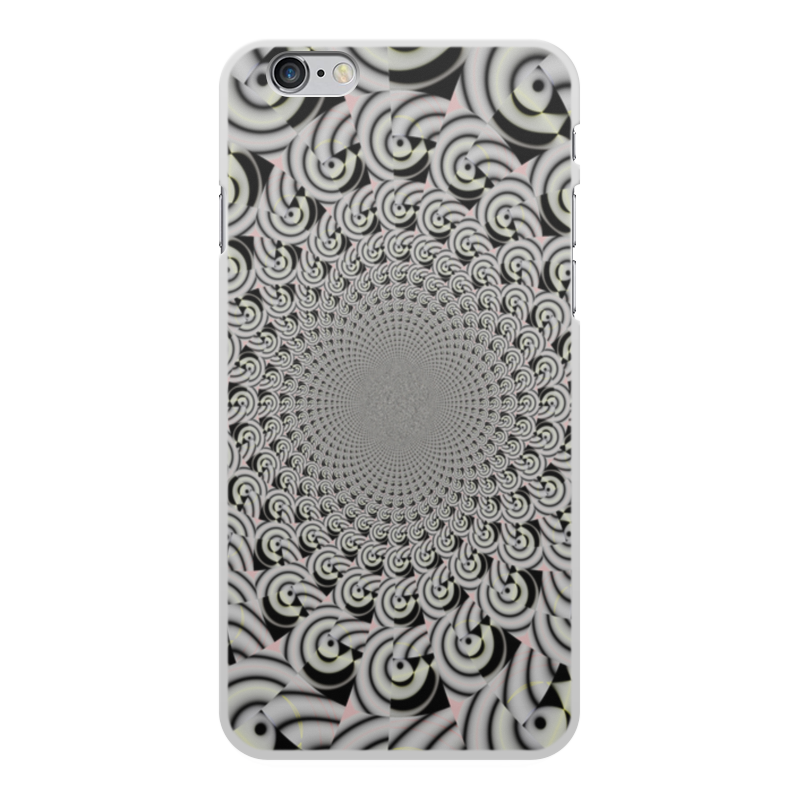 Printio Чехол для iPhone 6 Plus, объёмная печать Черно-белый спиральный калейдоскоп силиконовый чехол на realme 6 pro спящий бигль для реалми 6 про