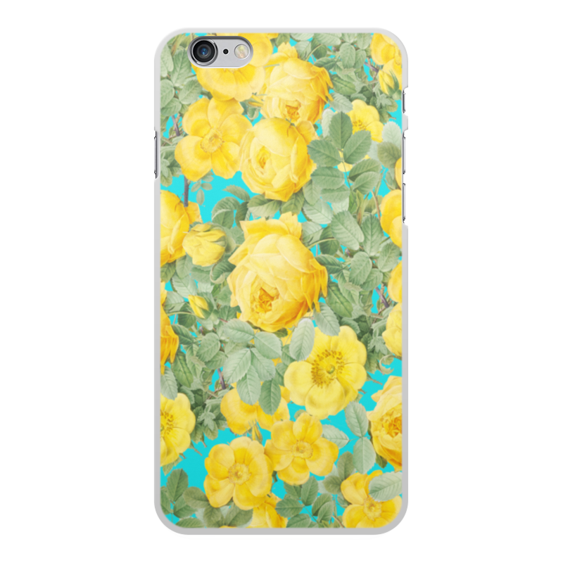 Printio Чехол для iPhone 6 Plus, объёмная печать Желтые цветы
