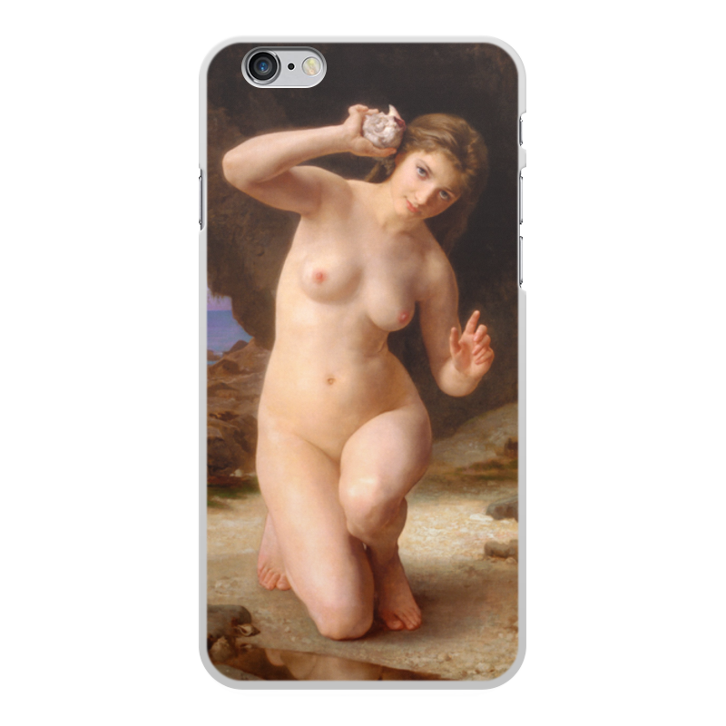Printio Чехол для iPhone 6 Plus, объёмная печать Женщина с ракушкой (картина вильяма бугро)