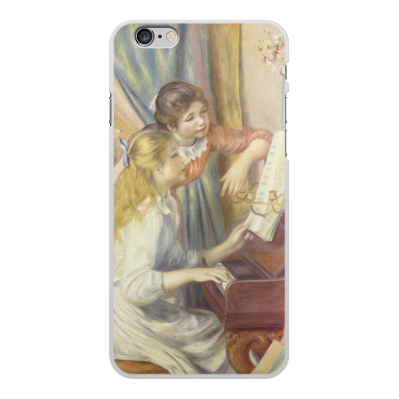 Printio Чехол для iPhone 6 Plus, объёмная печать Девушки за фортепьяно (картина ренуара)