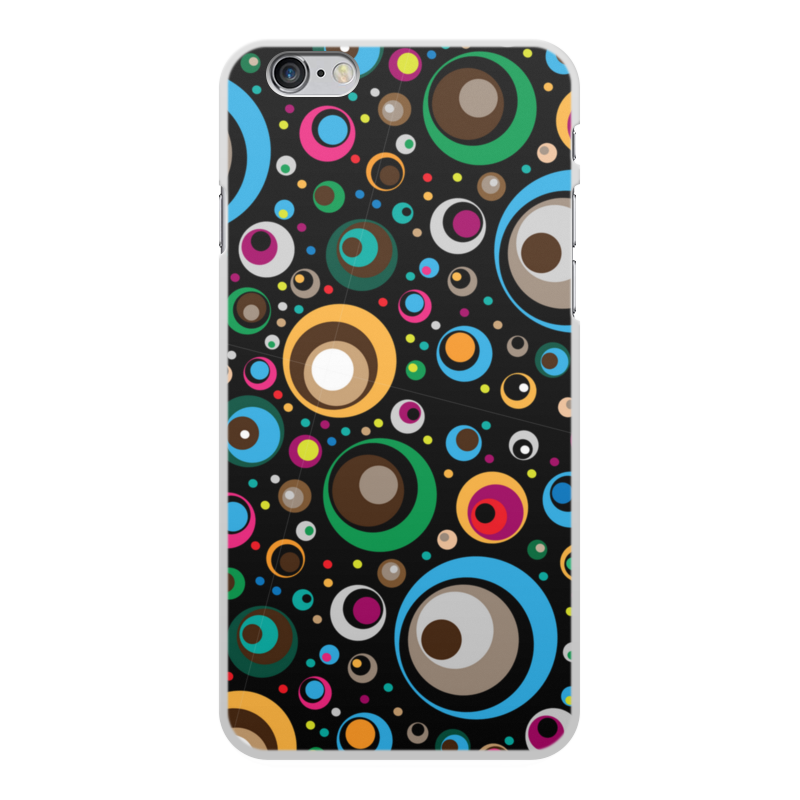 Printio Чехол для iPhone 6 Plus, объёмная печать Разноцветные круги