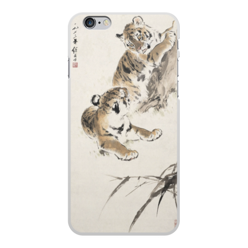 Printio Чехол для iPhone 6 Plus, объёмная печать Два тигра (гао цифэн)