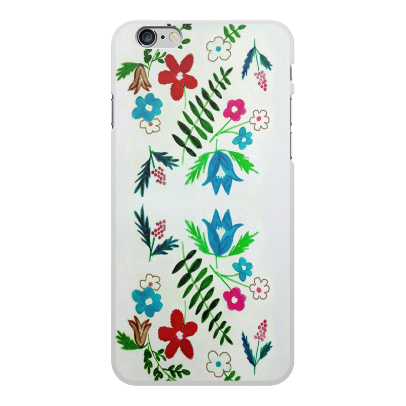 Printio Чехол для iPhone 6 Plus, объёмная печать Цветы на лугу силиконовый чехол на realme 6 pro синие листья для реалми 6 про