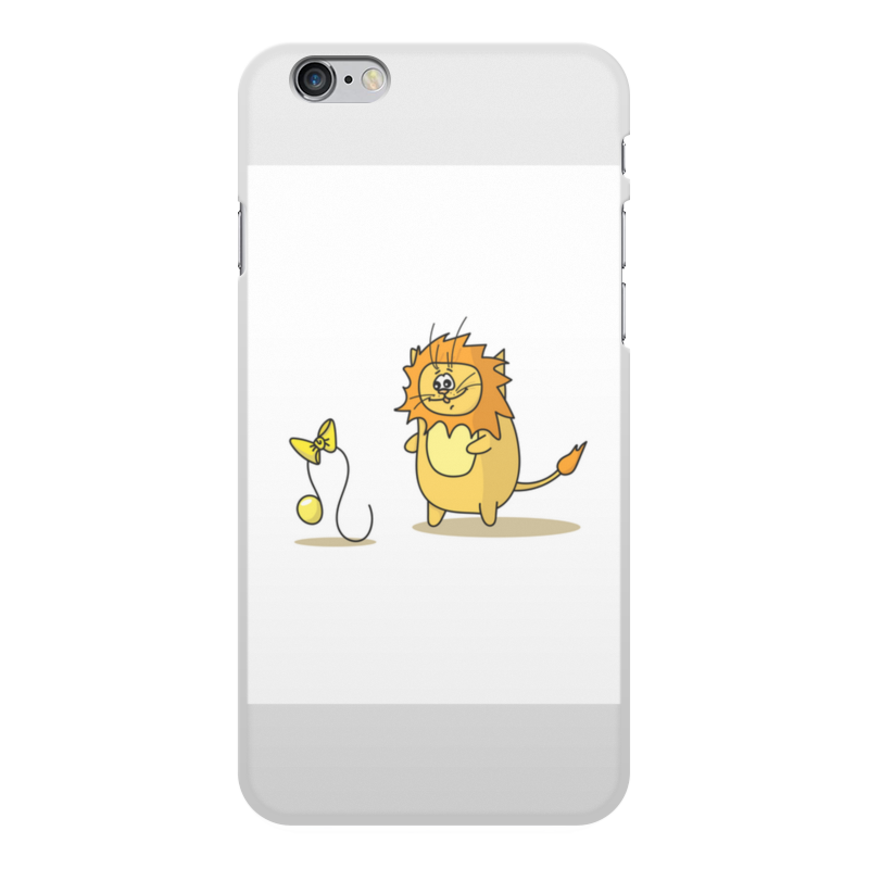 Printio Чехол для iPhone 6 Plus, объёмная печать Кот лев. подарок для льва