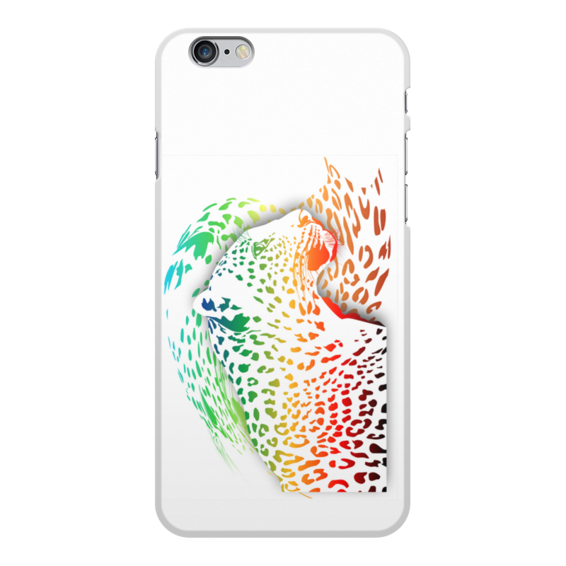 Printio Чехол для iPhone 6 Plus, объёмная печать Радужный леопард