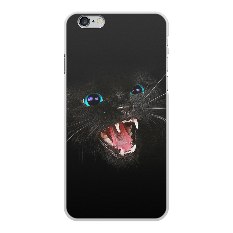 Printio Чехол для iPhone 6 Plus, объёмная печать Черная кошка