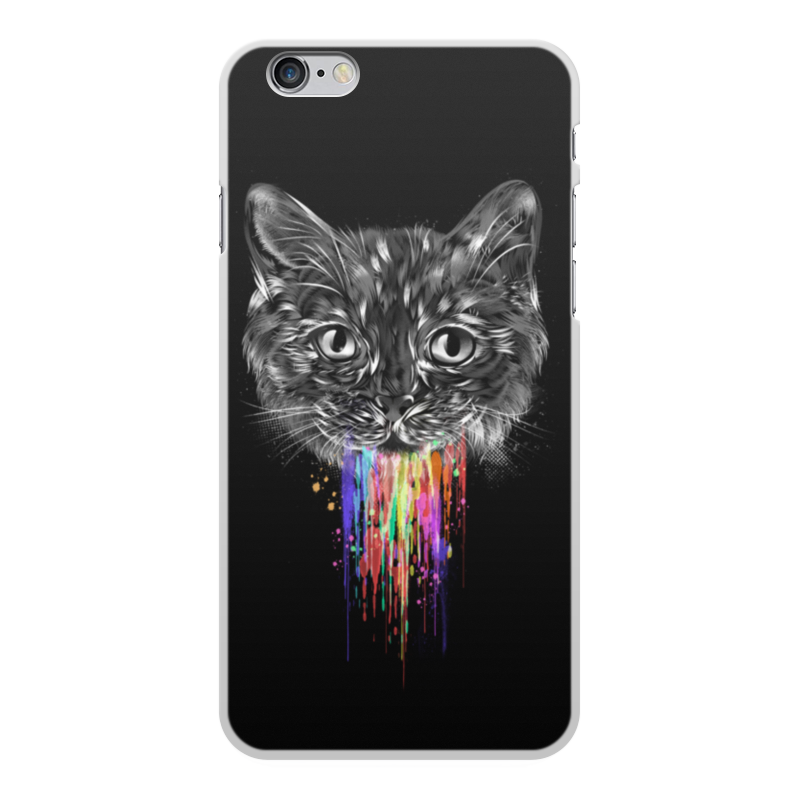 Printio Чехол для iPhone 6 Plus, объёмная печать Радужный кот