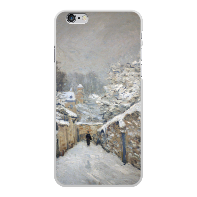 Printio Чехол для iPhone 6 Plus, объёмная печать Снег в лувесьене (картина альфреда сислея) printio свитшот унисекс хлопковый снег в лувесьене картина альфреда сислея