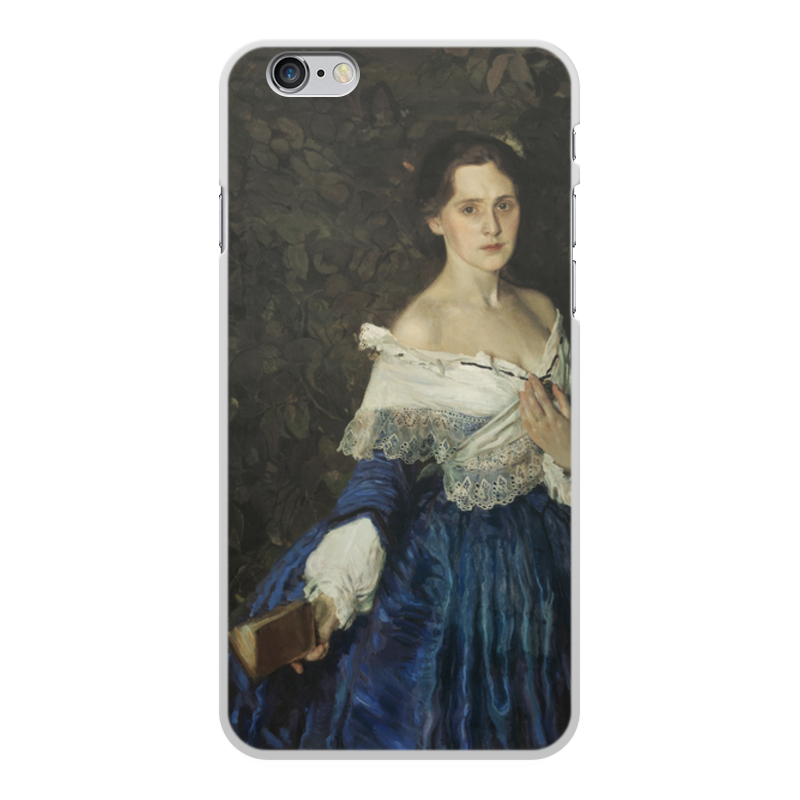 Printio Чехол для iPhone 6 Plus, объёмная печать Дама в голубом (картина сомова)