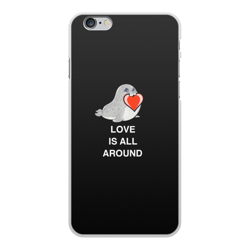 Printio Чехол для iPhone 6 Plus, объёмная печать Love. тюлень. любовь. printio чехол для iphone 6 plus объёмная печать love