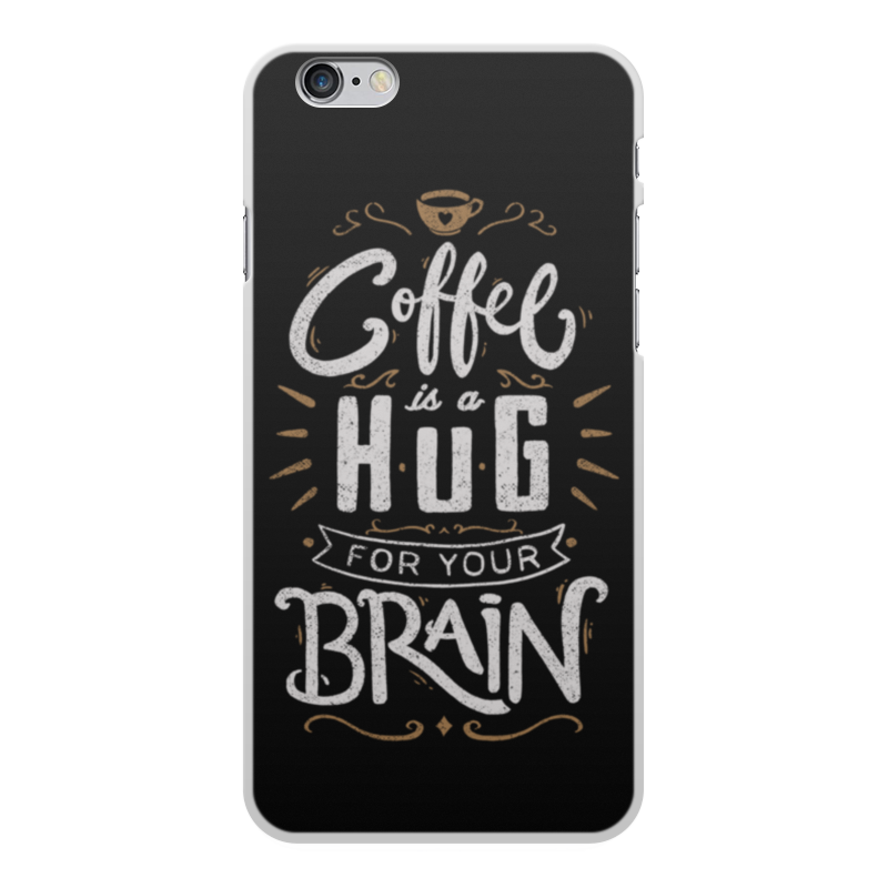Printio Чехол для iPhone 6 Plus, объёмная печать Кофе для мозга