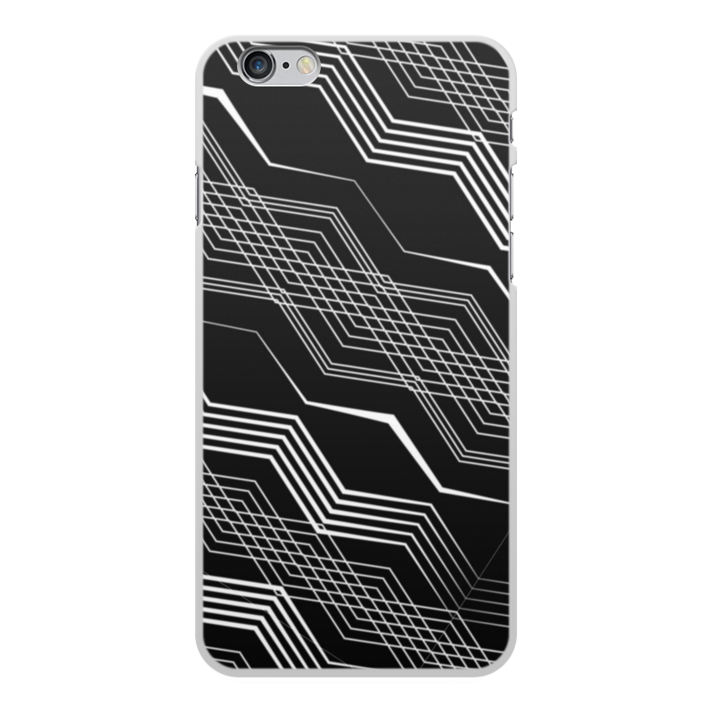 Printio Чехол для iPhone 6 Plus, объёмная печать Черно-белая геометрия