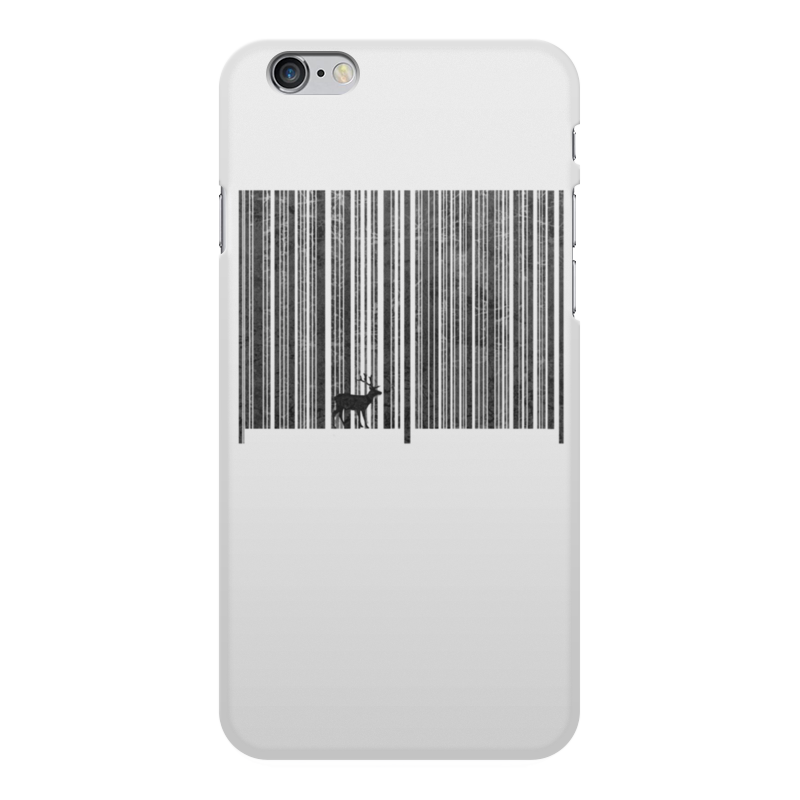 Printio Чехол для iPhone 6 Plus, объёмная печать Штрих код леса