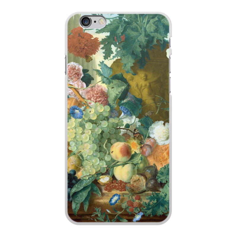 Printio Чехол для iPhone 6 Plus, объёмная печать Фрукты и цветы (ян ван хёйсум)