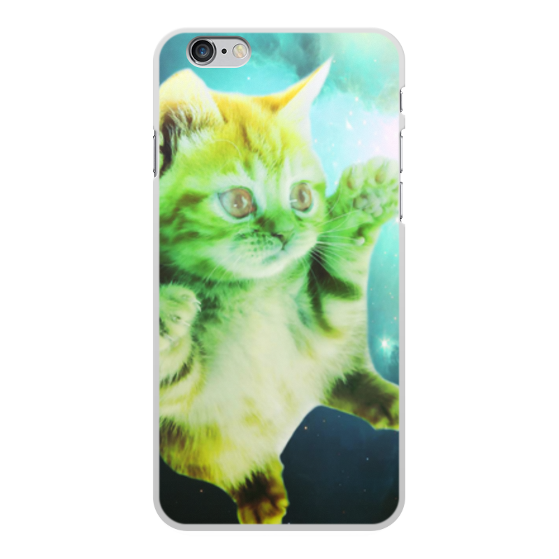 Printio Чехол для iPhone 6 Plus, объёмная печать Кот в космосе printio чехол для iphone 6 plus объёмная печать кот в очках