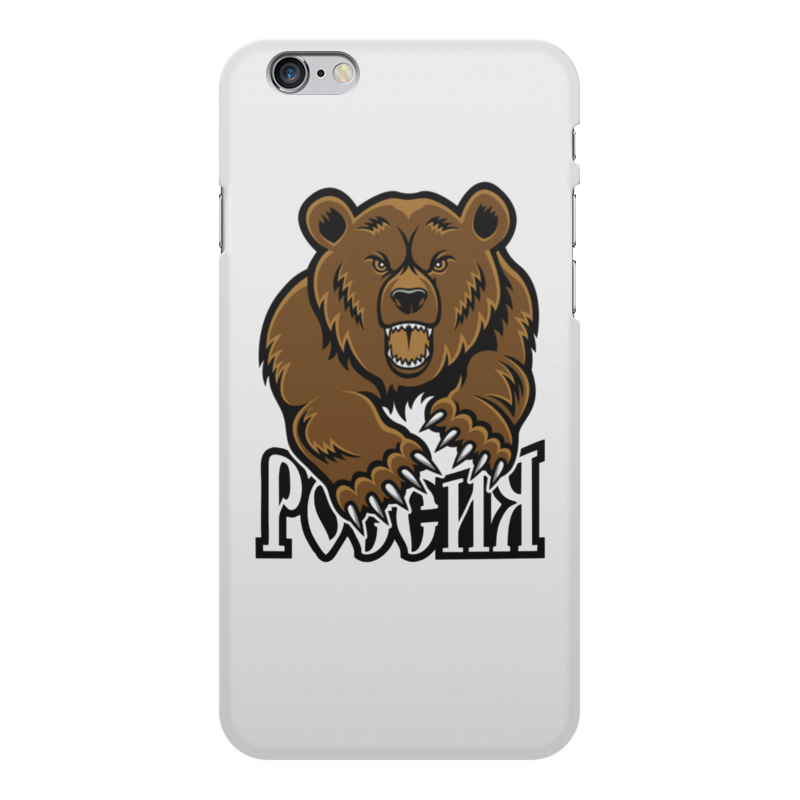 Printio Чехол для iPhone 6 Plus, объёмная печать Медведь. символика