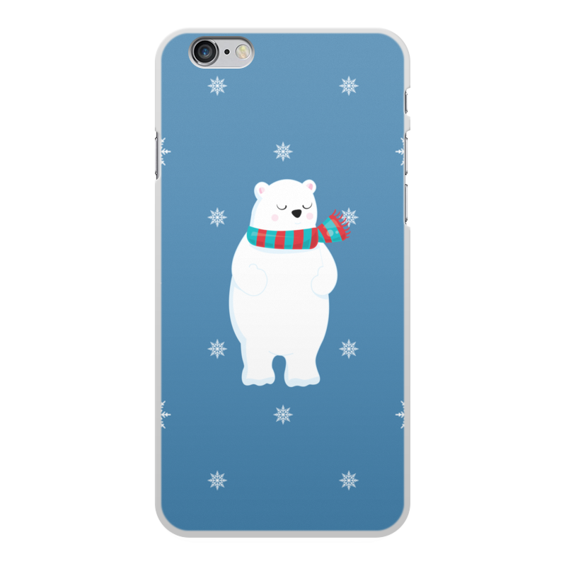 Printio Чехол для iPhone 6 Plus, объёмная печать Белый медведь