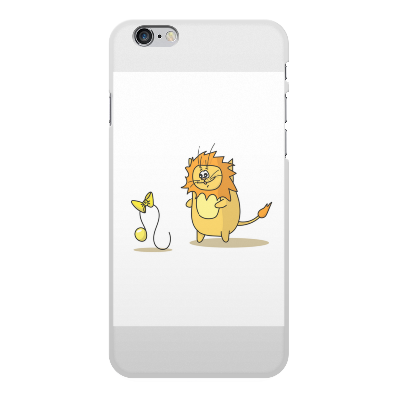 Printio Чехол для iPhone 6 Plus, объёмная печать Кот лев. подарок для льва