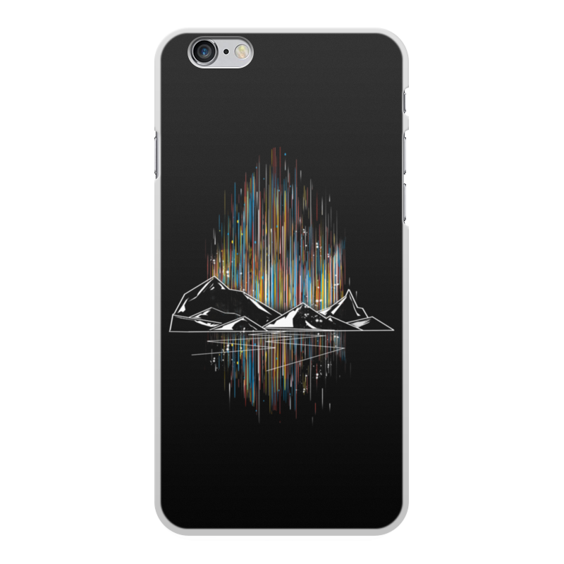 Printio Чехол для iPhone 6 Plus, объёмная печать Неоновые горы