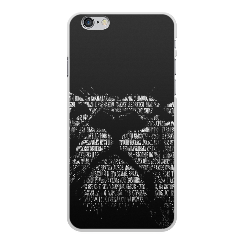 Printio Чехол для iPhone 6 Plus, объёмная печать Чёрно-белый лев