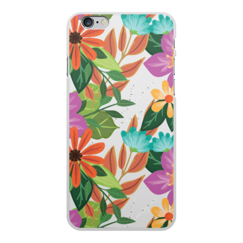 Printio Чехол для iPhone 6 Plus, объёмная печать flowers