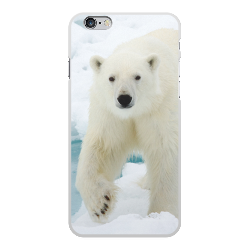 Printio Чехол для iPhone 6 Plus, объёмная печать Белый медведь printio чехол для iphone 6 plus объёмная печать медведь символика