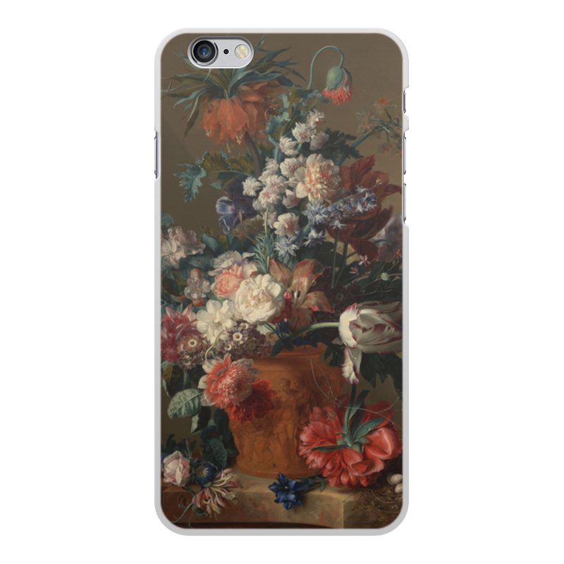 Printio Чехол для iPhone 6 Plus, объёмная печать Ваза с цветами (ян ван хёйсум) printio чехол для iphone 6 объёмная печать цветочный натюрморт ян ван хёйсум
