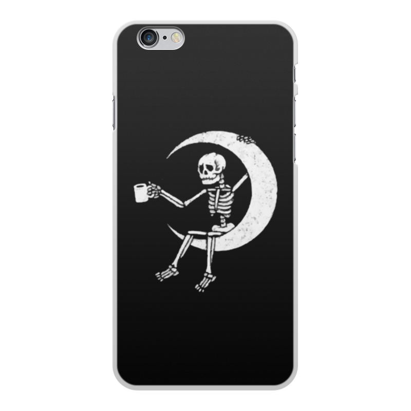 Printio Чехол для iPhone 6 Plus, объёмная печать Скелет на луне